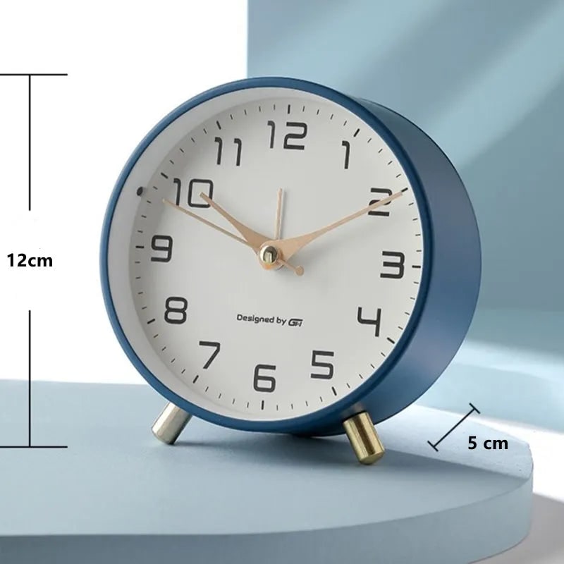 Modern Scandinavian Table Clock Silent Design - Image 11