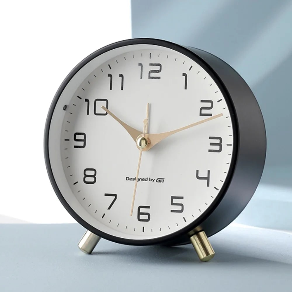Modern Scandinavian Table Clock Silent Design - Image 8