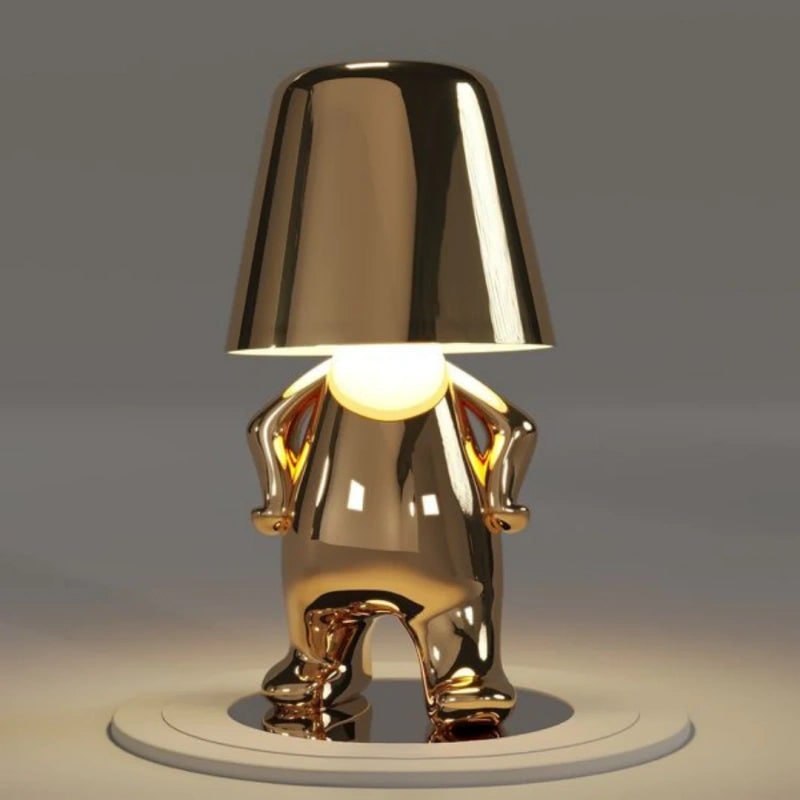 Modern Table Lamp Unique Character Design and Metallic Finish - Image 10