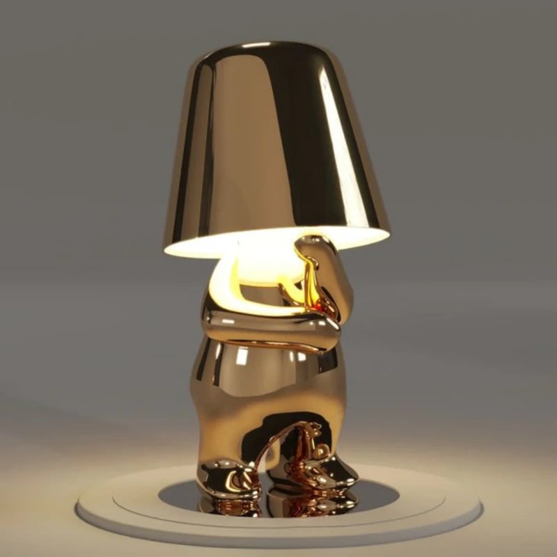 Modern Table Lamp Unique Character Design and Metallic Finish - Image 12