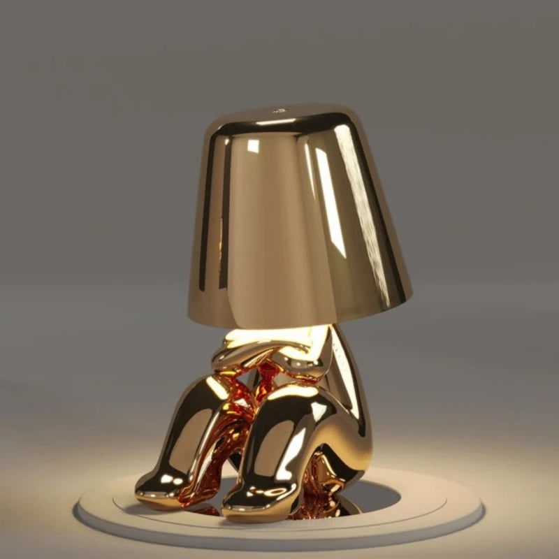 Modern Table Lamp Unique Character Design and Metallic Finish - Image 13