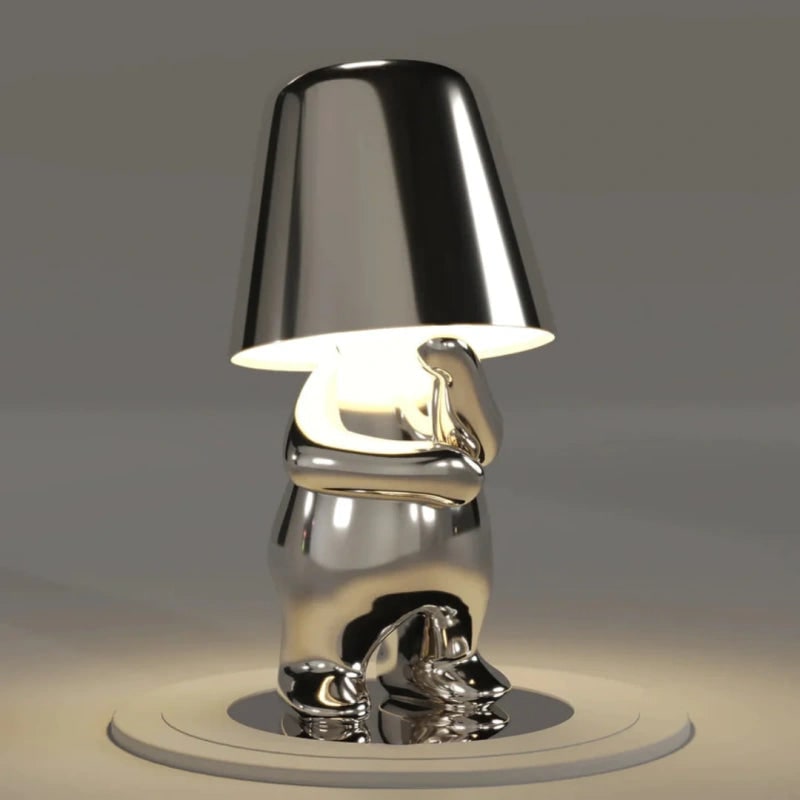 Modern Table Lamp Unique Character Design and Metallic Finish - Image 17