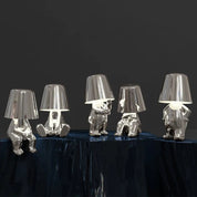 Modern Table Lamp Unique Character Design and Metallic Finish - Image 5