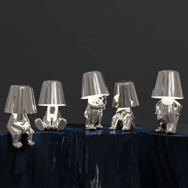 Modern Table Lamp Unique Character Design and Metallic Finish - Image 5