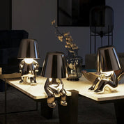 Modern Table Lamp Unique Character Design and Metallic Finish - Image 8