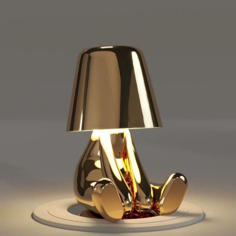 Modern Table Lamp Unique Character Design and Metallic Finish - Image 9