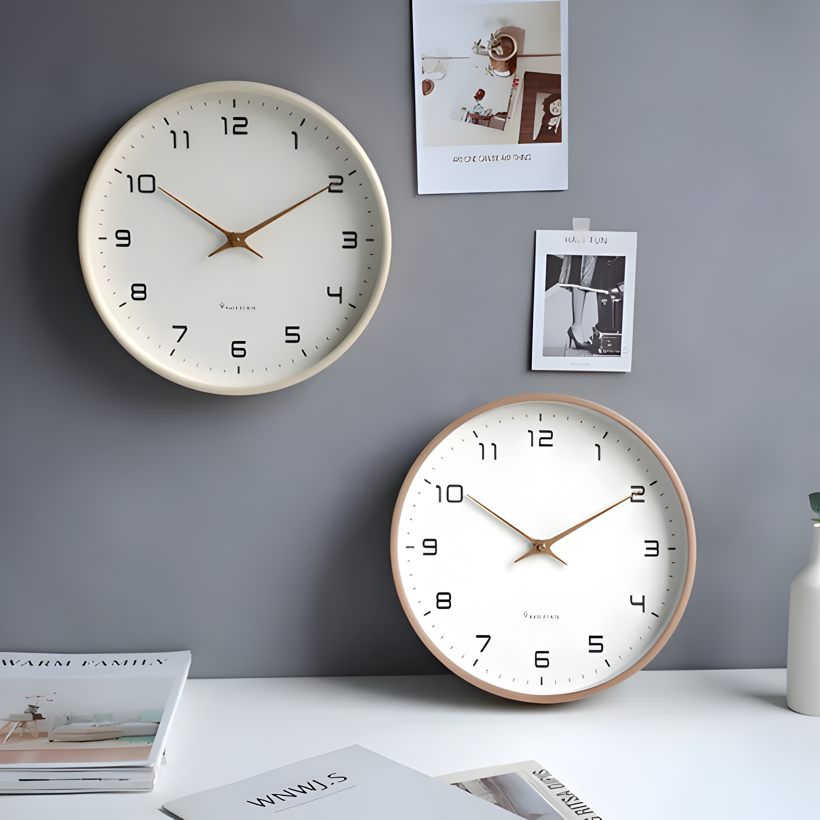 Modern Wall Clock Round Design and Silent Movement - Image 10