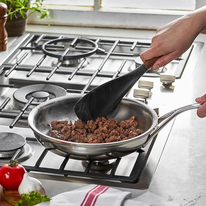 Multifunction Silicone Cooking Spoon Wooden Handle Kitchen - Image 15