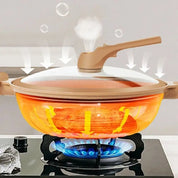 Nonstick Wok Pan Lid Healthy Cooking and Stir-Frying - Image 5