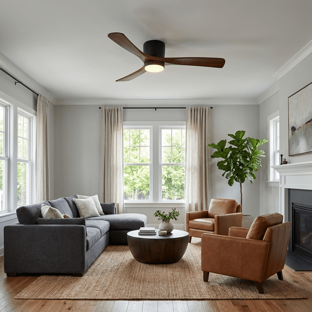 Nordic Wood Ceiling Fan Light Modern Design Home Spaces - Image 10