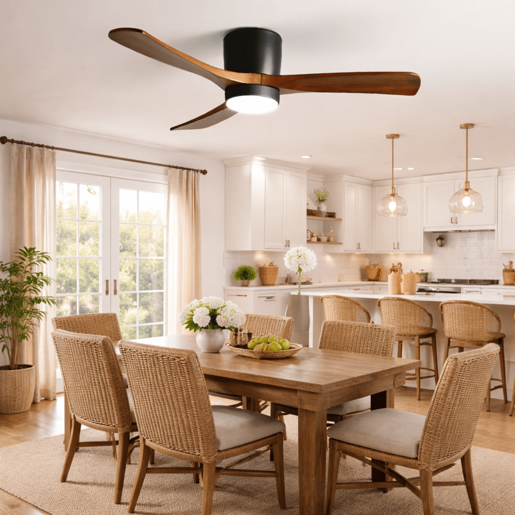 Nordic Wood Ceiling Fan Light Modern Design Home Spaces - Image 12