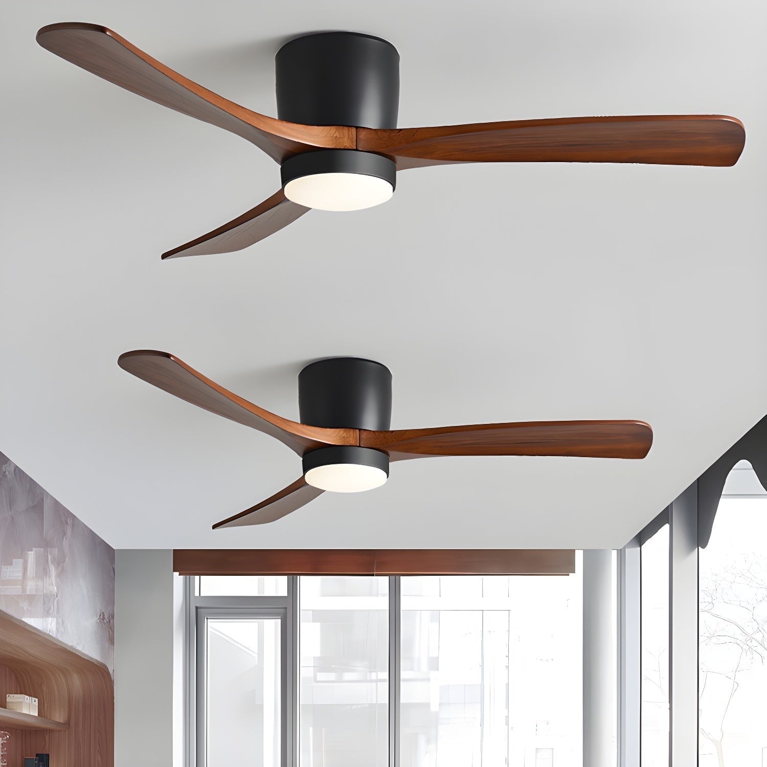 Nordic Wood Ceiling Fan Light Modern Design Home Spaces - Image 22