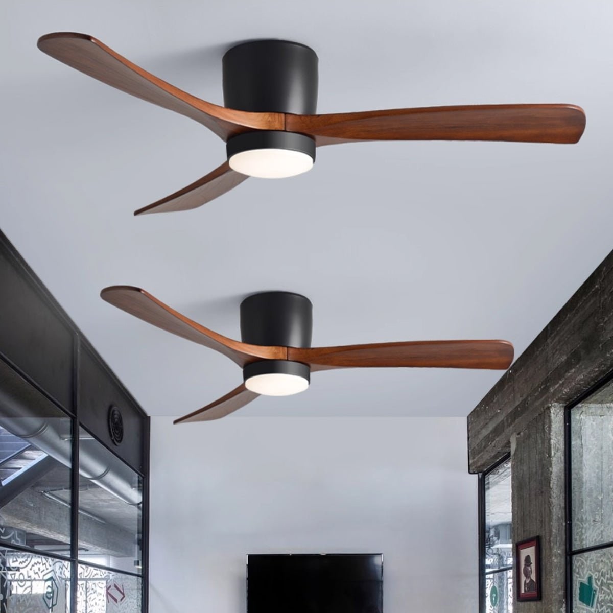 Nordic Wood Ceiling Fan Light Modern Design Home Spaces - Image 25