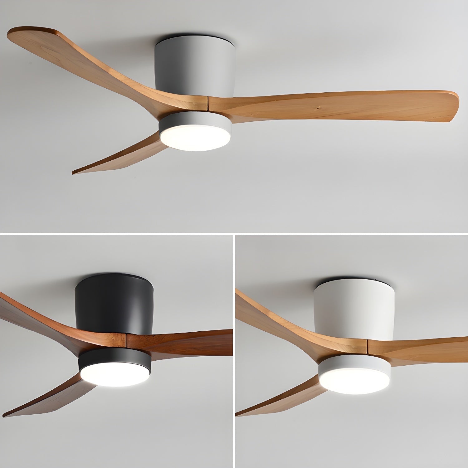 Nordic Wood Ceiling Fan Light Modern Design Home Spaces - Image 33