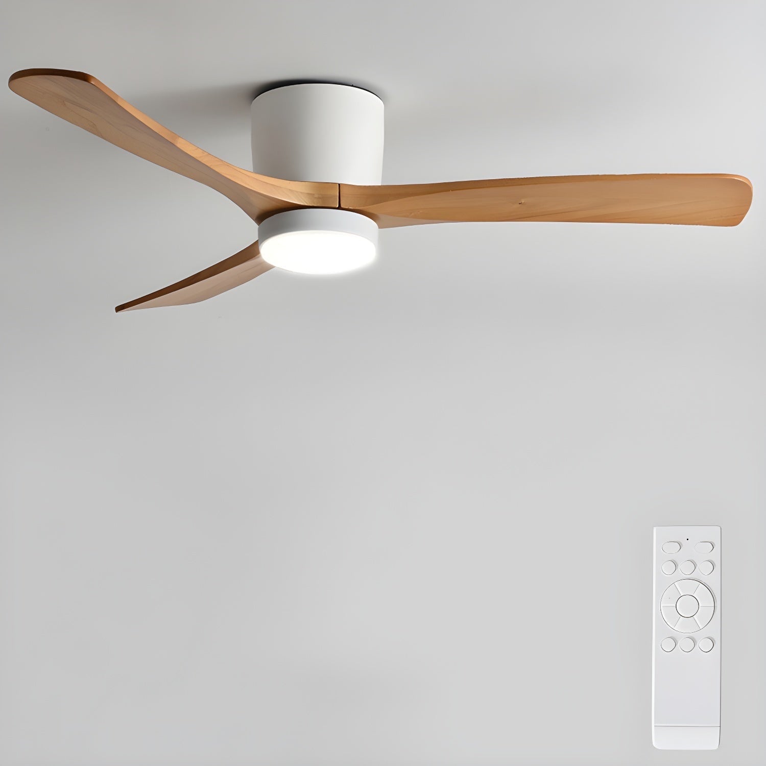 Nordic Wood Ceiling Fan Light Modern Design Home Spaces - Image 38