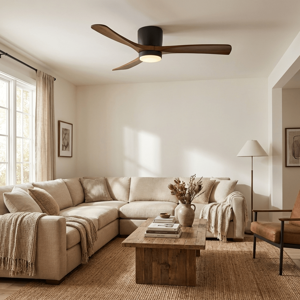 Nordic Wood Ceiling Fan Light Modern Design Home Spaces - Image 4