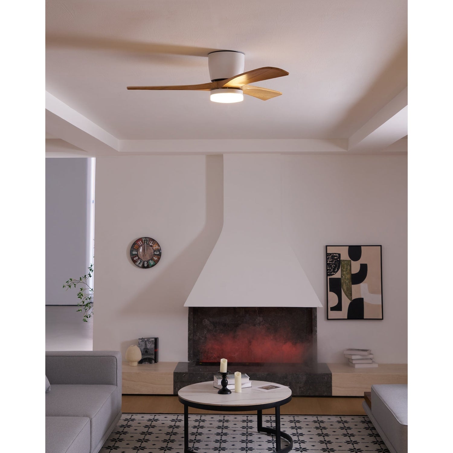 Nordic Wood Ceiling Fan Light Modern Design Home Spaces - Image 58