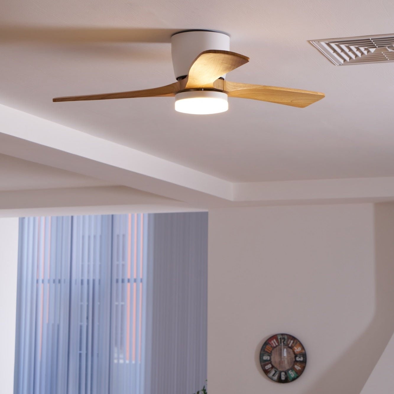 Nordic Wood Ceiling Fan Light Modern Design Home Spaces - Image 61