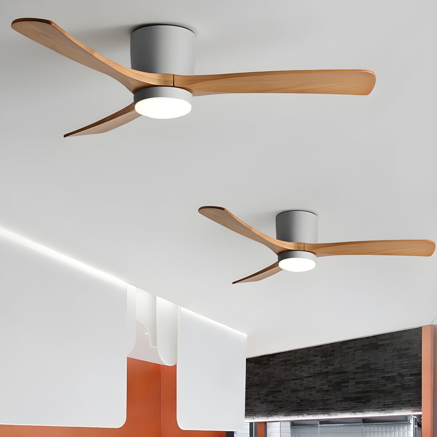 Nordic Wood Ceiling Fan Light Modern Design Living Room - Image 19