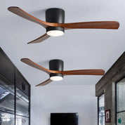 Nordic Wood Ceiling Fan Light Modern Design Living Room - Image 25