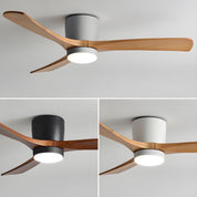 Nordic Wood Ceiling Fan Light Modern Design Living Room - Image 33