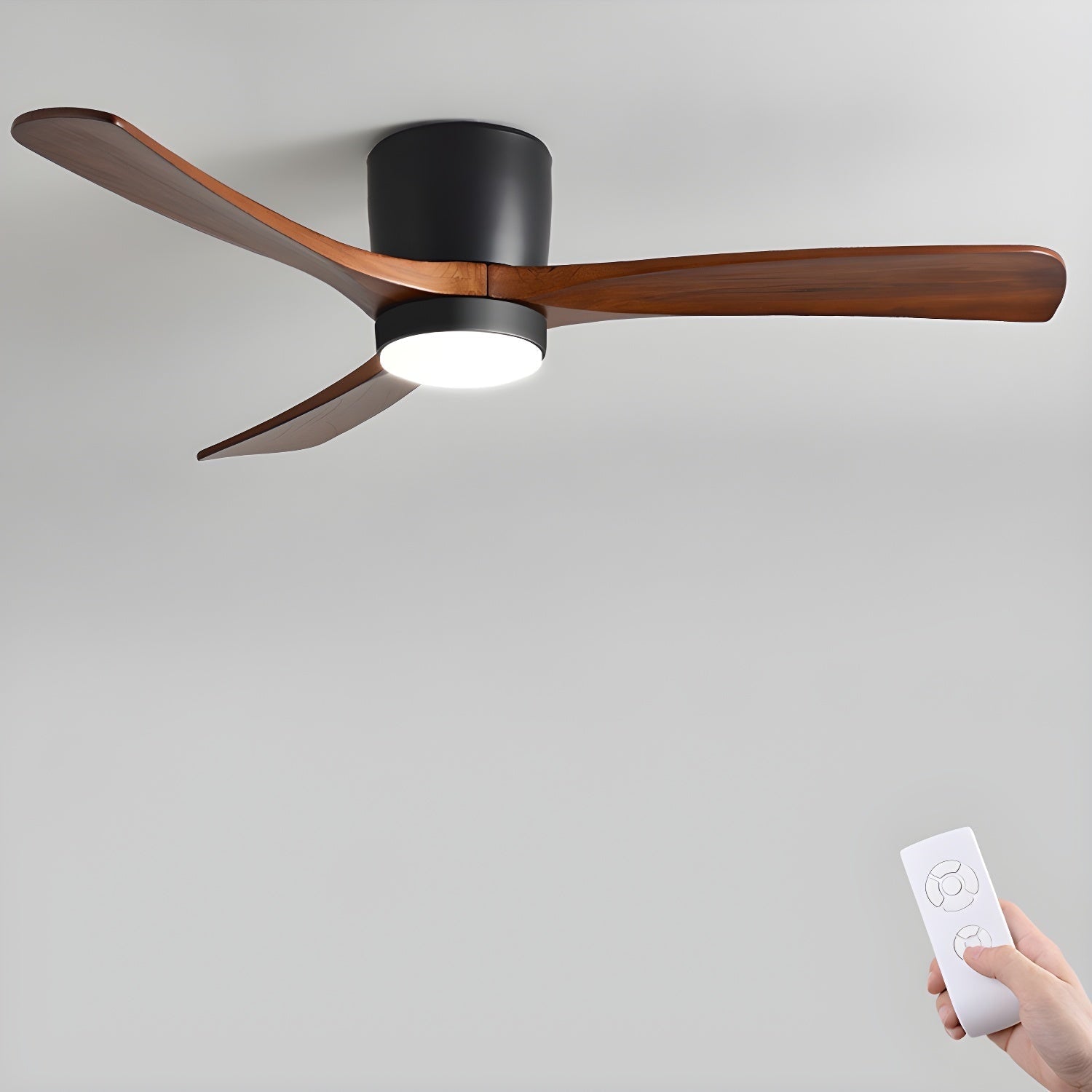 Nordic Wood Ceiling Fan Light Modern Design Living Room - Image 42