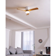 Nordic Wood Ceiling Fan Light Modern Design Living Room - Image 57