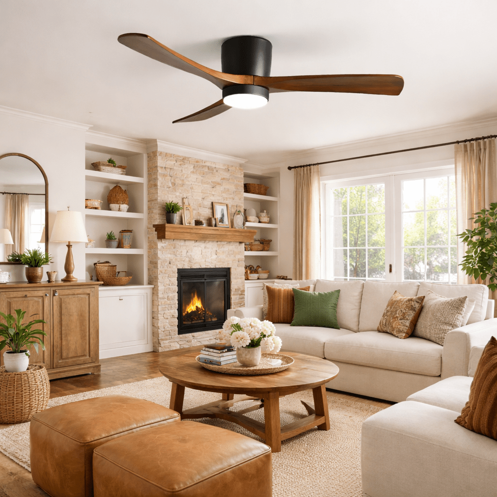 Nordic Wood Ceiling Fan Light Modern Living Spaces - Image 13