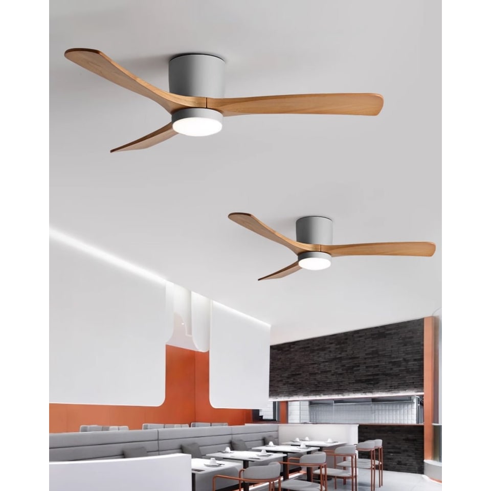 Nordic Wood Ceiling Fan Light Modern Living Spaces - Image 26