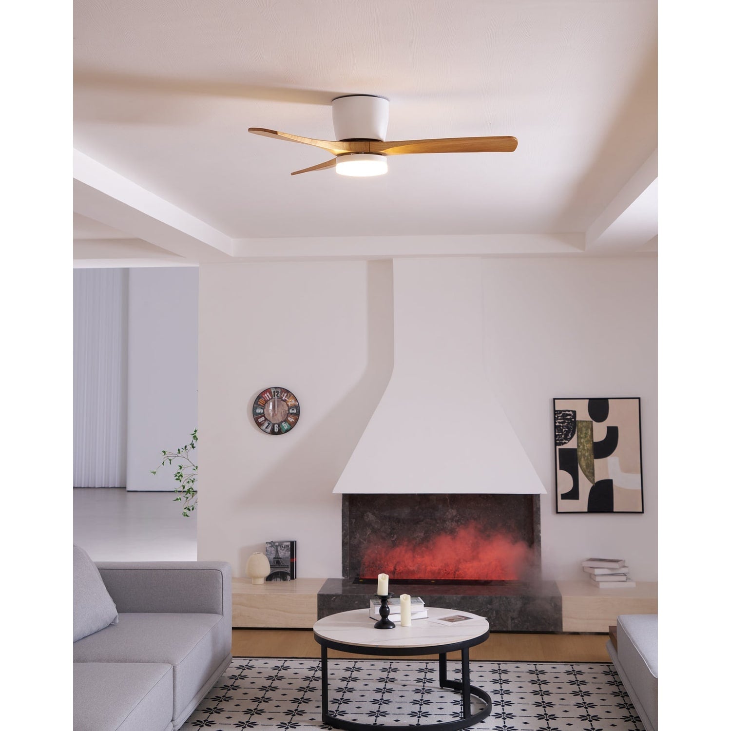 Nordic Wood Ceiling Fan Light Modern Living Spaces - Image 55