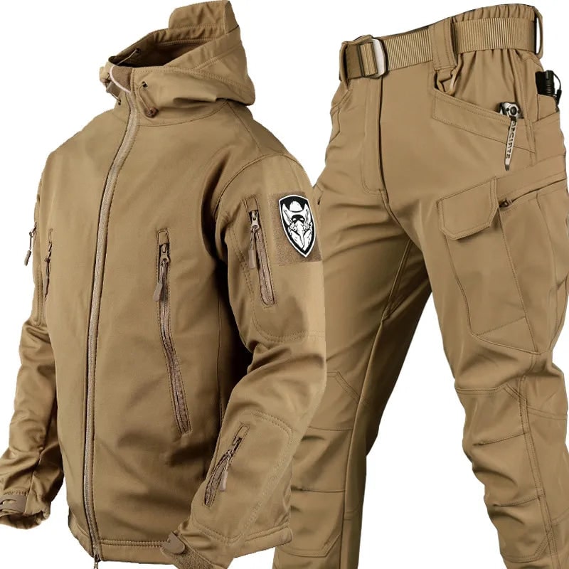 Outdoor Tactical Jacket and Pants Set Camo Gear - Image 4