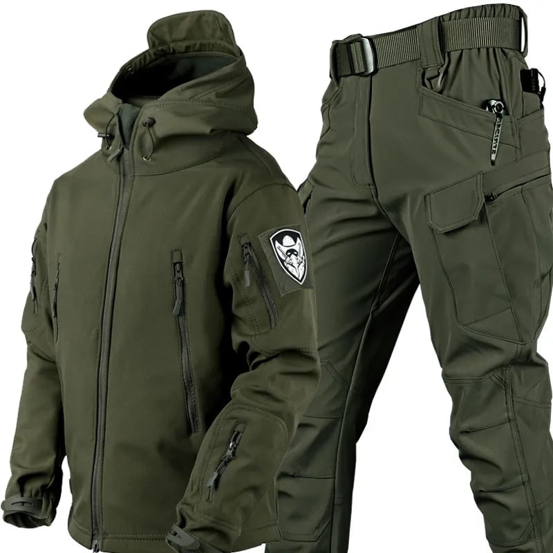 Outdoor Tactical Jacket and Pants Set Camo Gear - Image 6