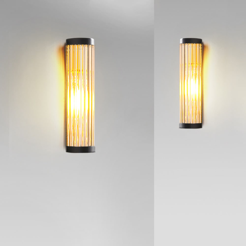 Outdoor Wall Light Fixture Modern Metal and Glass Design Cylindrical - Image 5