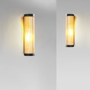 Outdoor Wall Light Fixture Modern Metal and Glass Design Cylindrical - Image 5