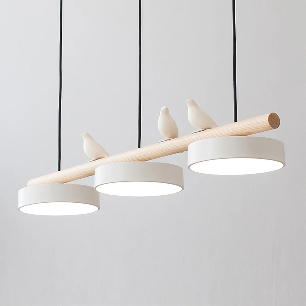 Pendant Light Bird Modern White Hanging Ceiling Lamp Metal - Image 27