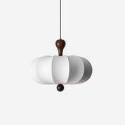 Pendant Light White Sculpted Modern Ceiling Hanging Lamp - Image 1