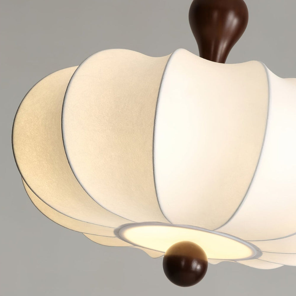 Pendant Light White Sculpted Modern Ceiling Hanging Lamp - Image 3