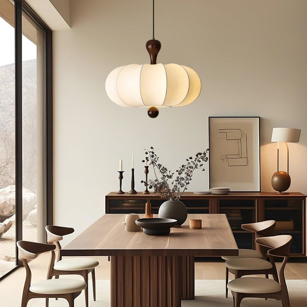 Pendant Light White Sculpted Modern Ceiling Hanging Lamp - Image 7