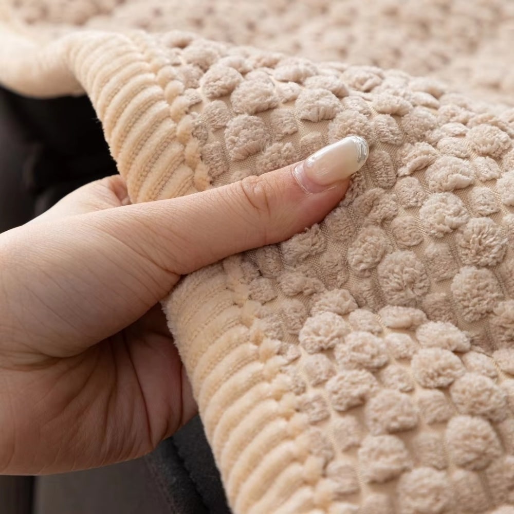 Pet-Friendly Textured Quilted Sofa Cover Easy Cleaning - Image 2