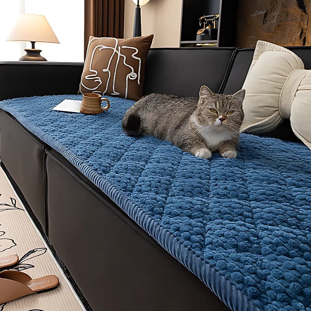 Pet-Friendly Textured Quilted Sofa Cover Easy Cleaning - Image 4