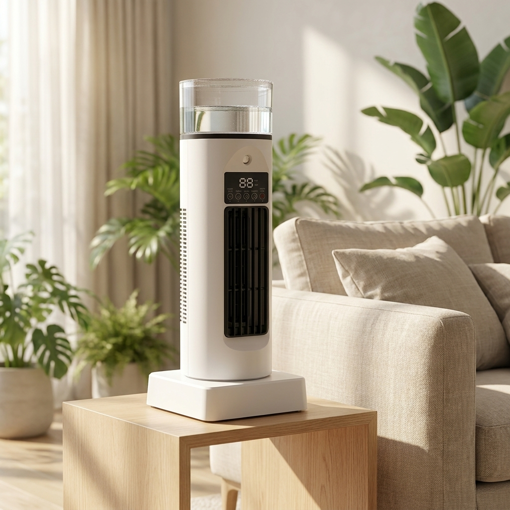 Portable Air Cooler Humidifier USB 6 Speeds Remote Control - Image 1