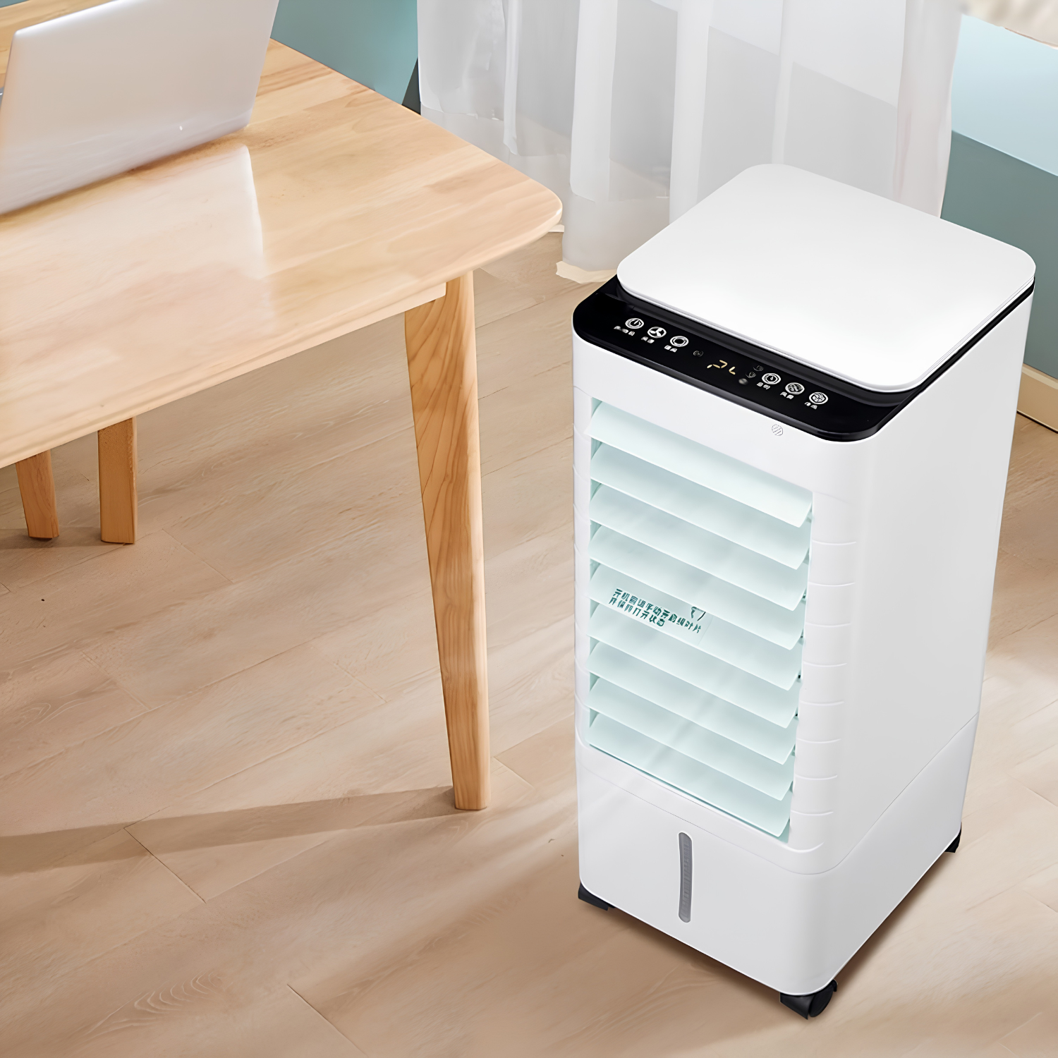 Portable Air Cooler Water Reservoir Quiet and Rolling Design - Image 1