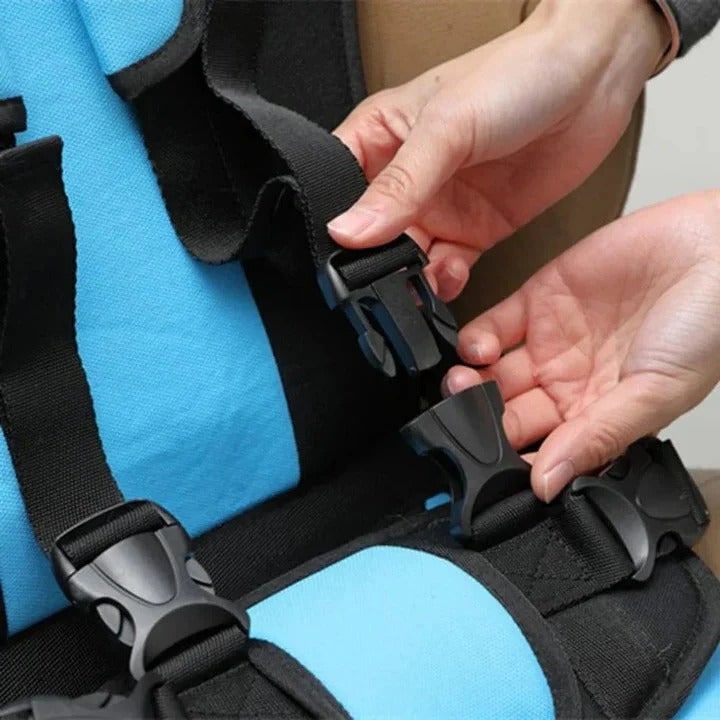Portable Car Booster Seat 5-Point Harness and Washable Cover - Image 12
