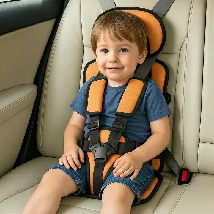 Portable Car Booster Seat 5-Point Harness and Washable Cover - Image 7