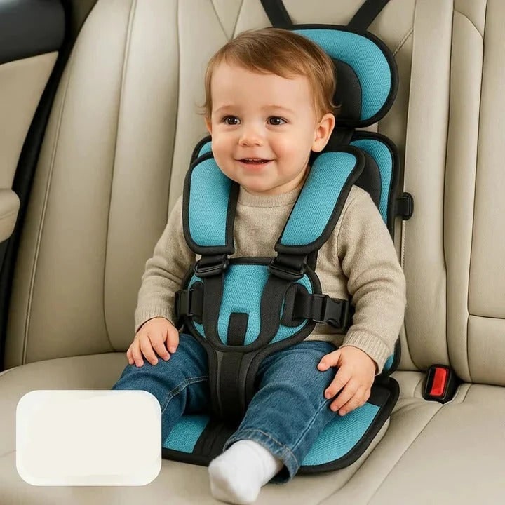 Portable Car Booster Seat 5-Point Harness and Washable Cover - Image 8