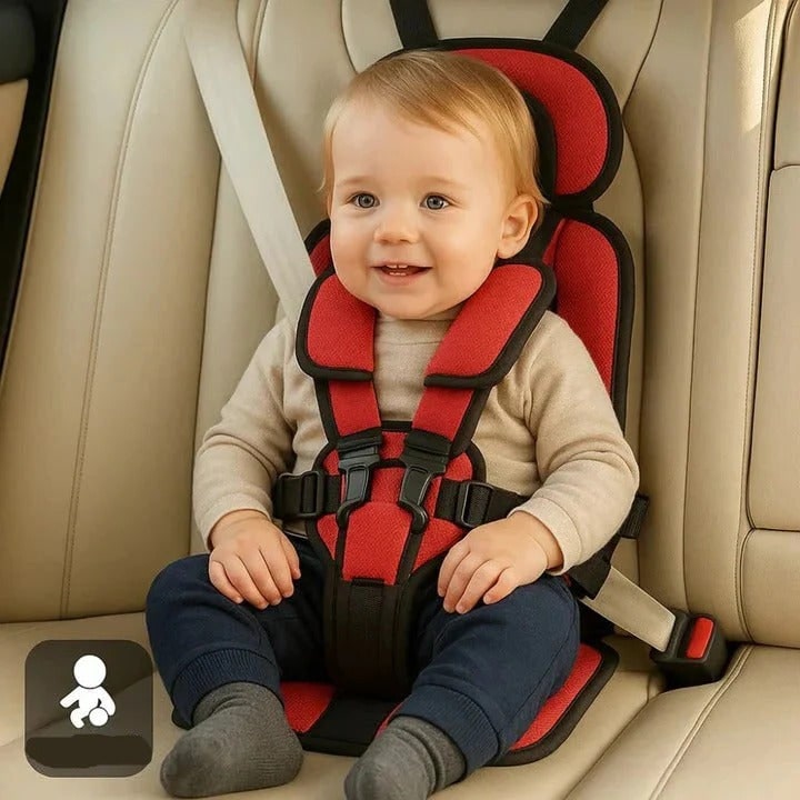 Portable Car Booster Seat 5-Point Harness and Washable Cover - Image 9