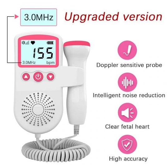Portable Fetal Heart Rate Monitor Lcd Display and Speaker - Image 4