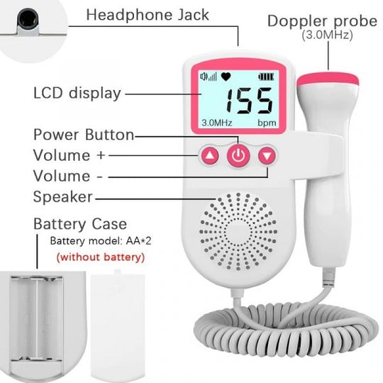 Portable Fetal Heart Rate Monitor Lcd Display and Speaker - Image 5
