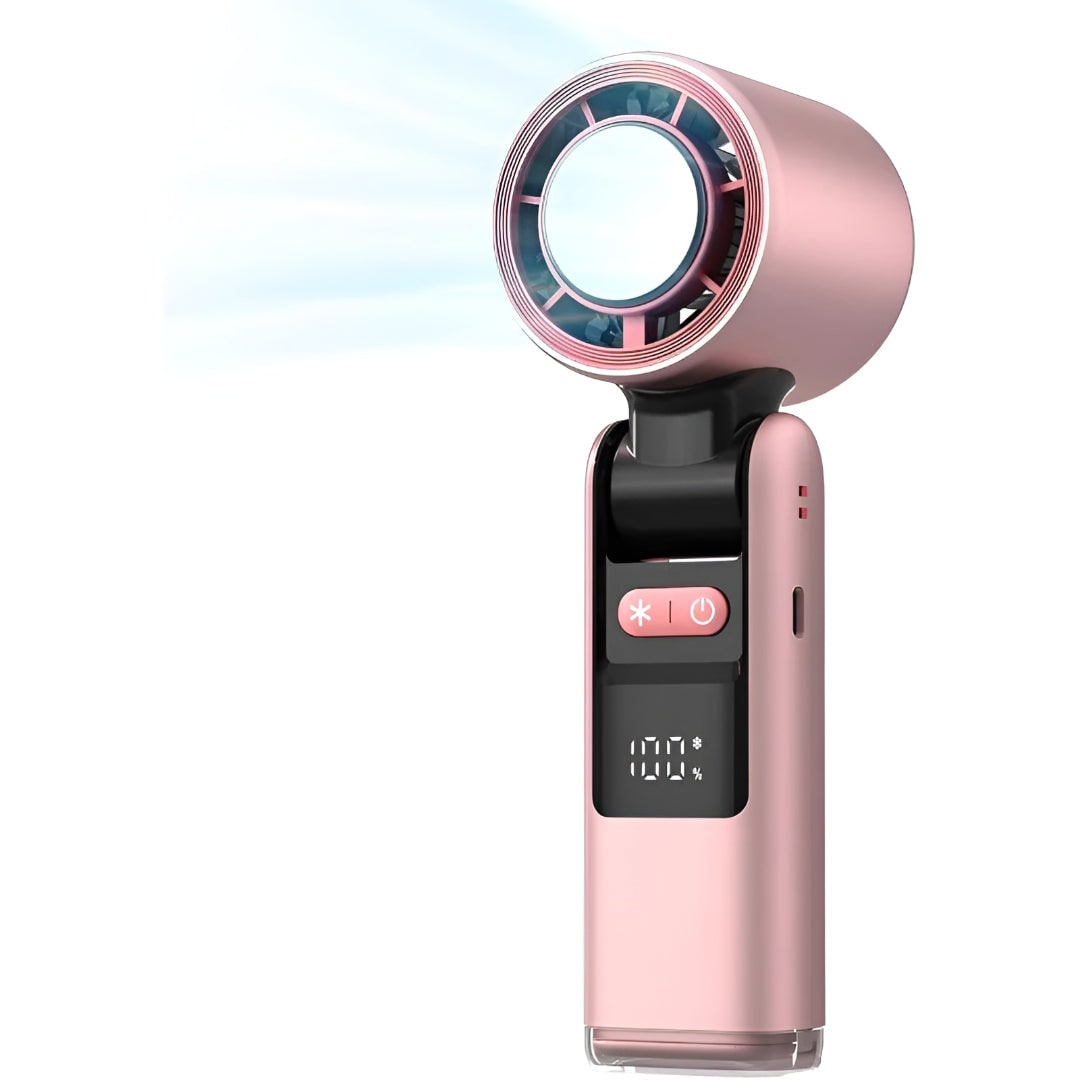 Portable Handheld Fan Digital Display Rechargeable and Compact - Image 4