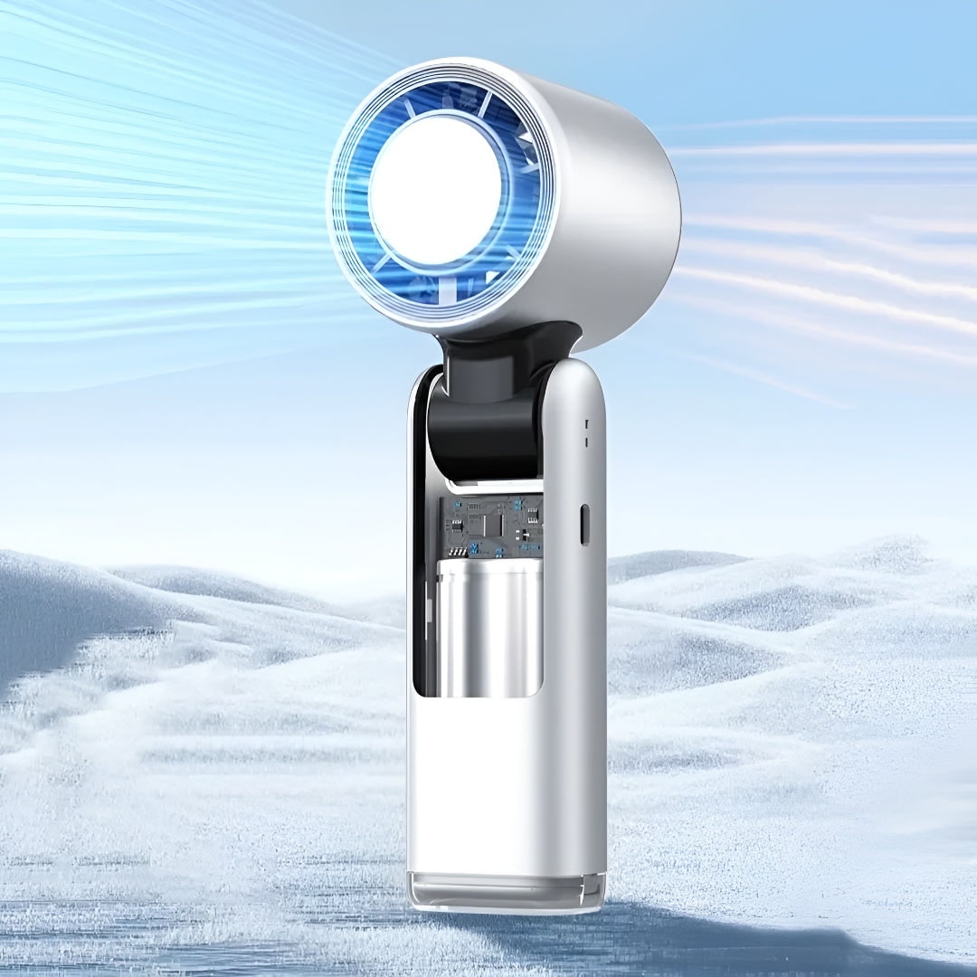 Portable Handheld Fan Digital Display Rechargeable and Compact - Image 5
